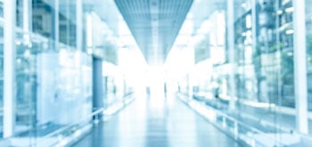 A blurry hallway